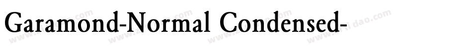 Garamond-Normal Condensed字体转换